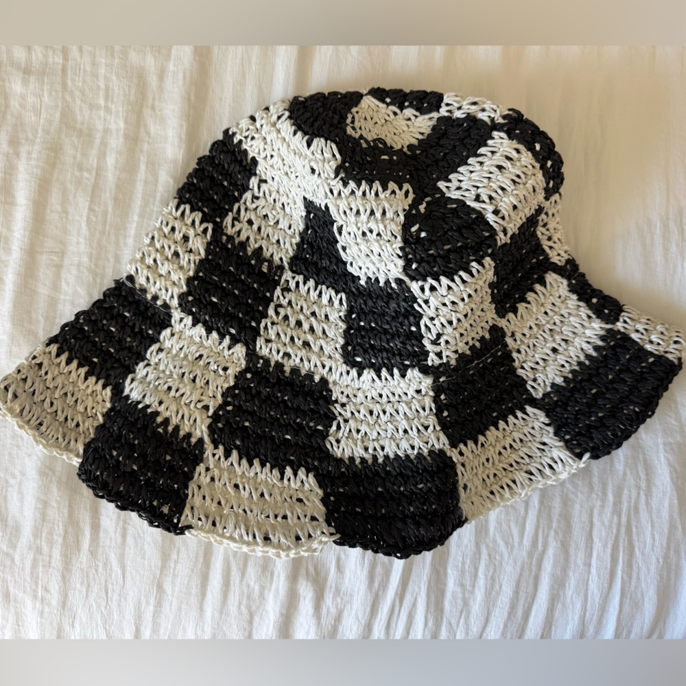 Black and White Checkered bucket hat